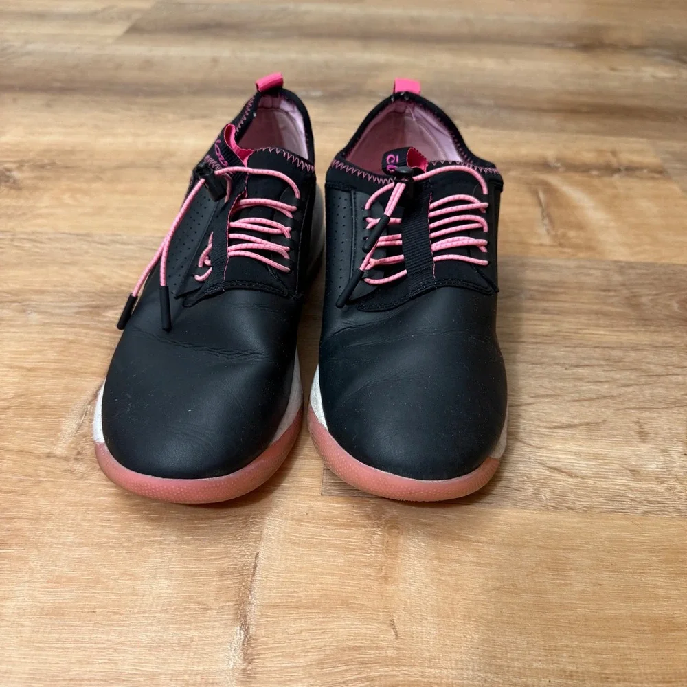 Clove Womens 9.5 Nursing Shoes Black Pink Fluid Resistant Healthcare Sneaker